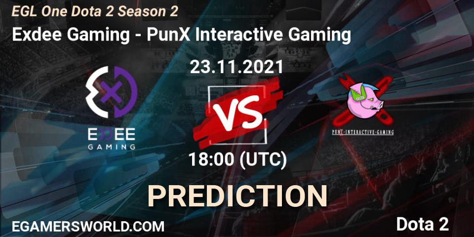 Exdee Gaming - PunX Interactive Gaming: Maç tahminleri. 25.11.2021 at 19:49, Dota 2, EGL One Dota 2 Season 2