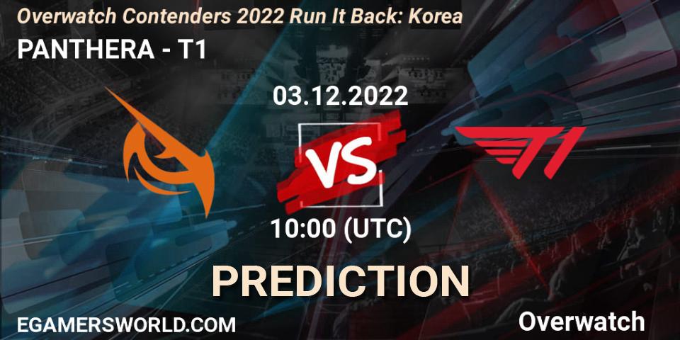 PANTHERA - T1: Maç tahminleri. 03.12.22, Overwatch, Overwatch Contenders 2022 Run It Back: Korea