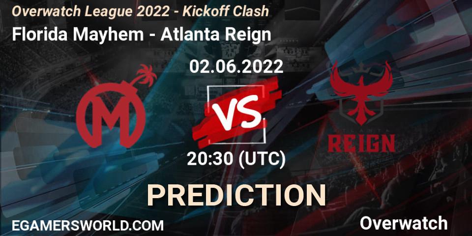 Florida Mayhem - Atlanta Reign: Maç tahminleri. 02.06.22, Overwatch, Overwatch League 2022 - Kickoff Clash