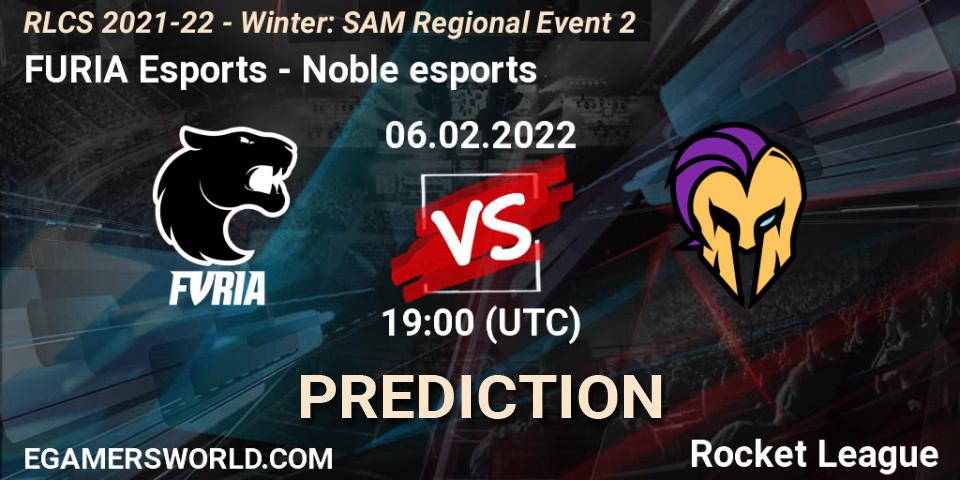 FURIA Esports - Noble esports: Maç tahminleri. 06.02.2022 at 19:00, Rocket League, RLCS 2021-22 - Winter: SAM Regional Event 2