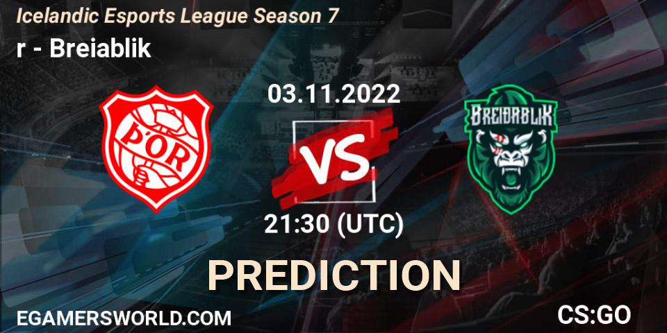 Þór - Breiðablik: Maç tahminleri. 03.11.2022 at 21:30, Counter-Strike (CS2), Icelandic Esports League Season 7