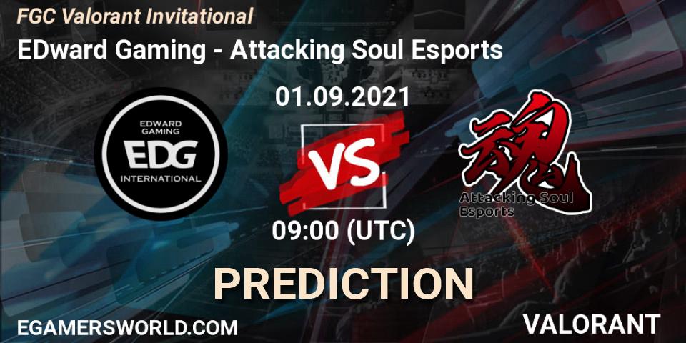 EDward Gaming - Attacking Soul Esports: Maç tahminleri. 03.09.2021 at 09:00, VALORANT, FGC Valorant Invitational