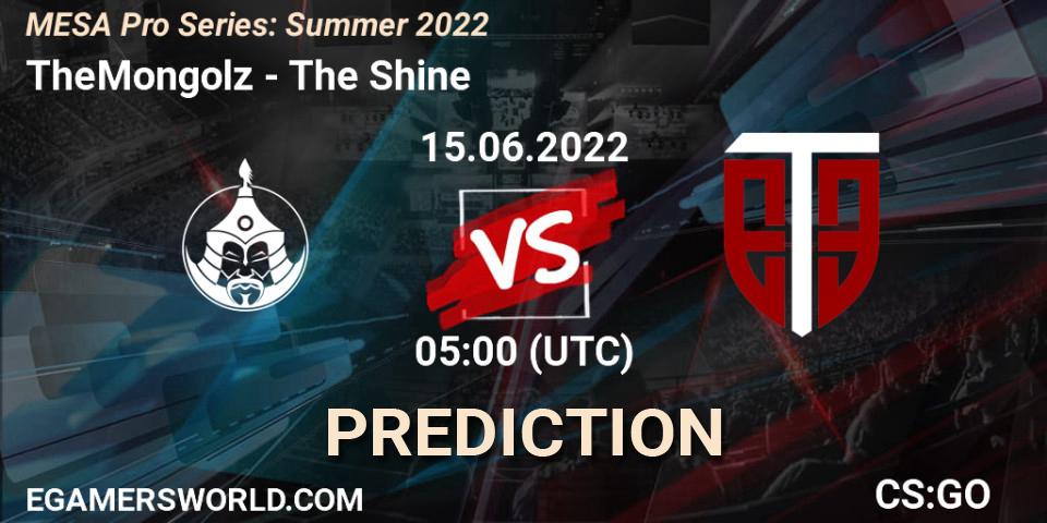 TheMongolz - The Shine: Maç tahminleri. 15.06.2022 at 05:00, Counter-Strike (CS2), MESA Pro Series: Summer 2022