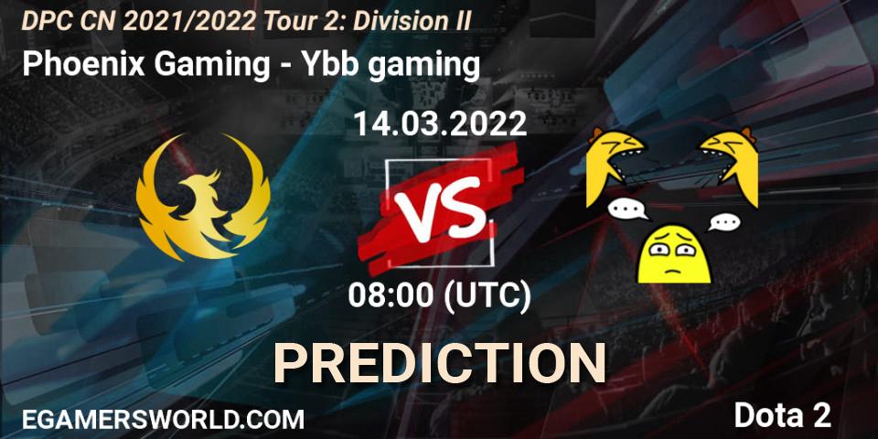 Phoenix Gaming - Ybb gaming: Maç tahminleri. 14.03.2022 at 07:17, Dota 2, DPC 2021/2022 Tour 2: CN Division II (Lower)