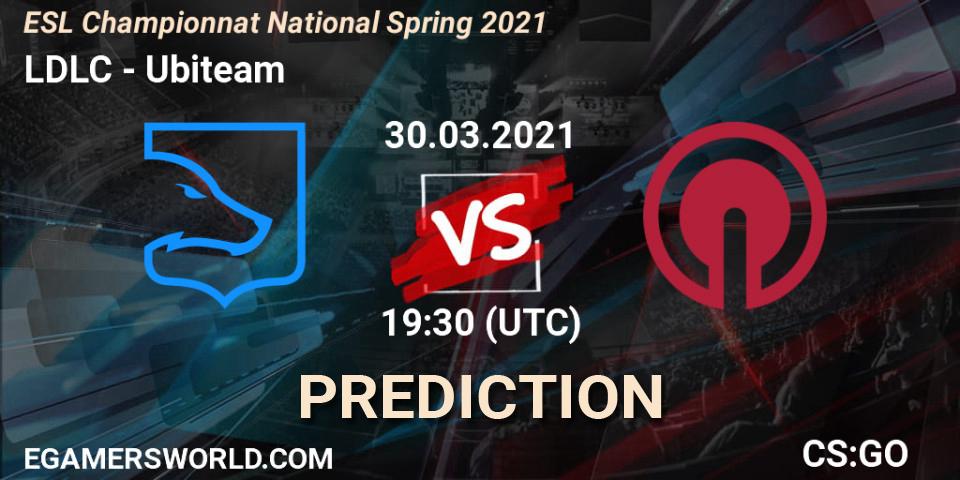 LDLC - Ubiteam: Maç tahminleri. 30.03.2021 at 19:30, Counter-Strike (CS2), ESL Championnat National Spring 2021