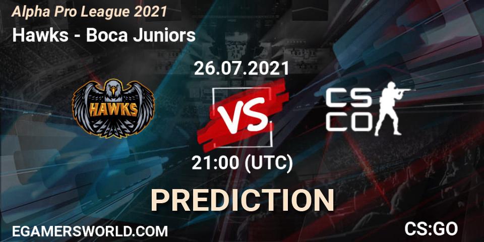 Hawks - Boca Juniors: Maç tahminleri. 26.07.2021 at 21:00, Counter-Strike (CS2), Alpha Pro League 2021