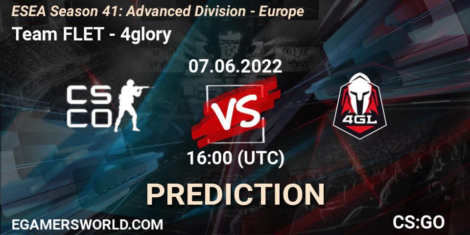 Team FLET - 4glory: Maç tahminleri. 07.06.2022 at 16:00, Counter-Strike (CS2), ESEA Season 41: Advanced Division - Europe