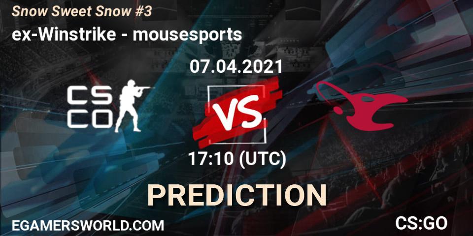 ex-Winstrike - mousesports: Maç tahminleri. 07.04.2021 at 17:30, Counter-Strike (CS2), Snow Sweet Snow #3