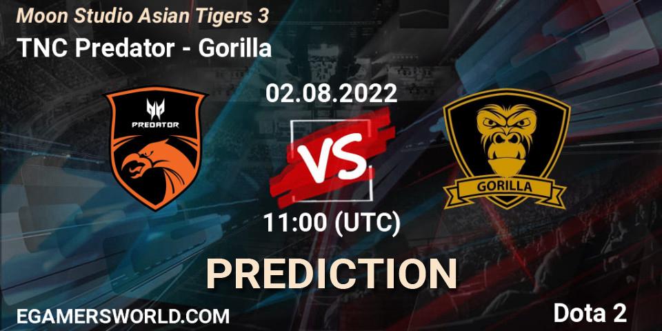 TNC Predator - Gorilla: Maç tahminleri. 02.08.2022 at 10:59, Dota 2, Moon Studio Asian Tigers 3
