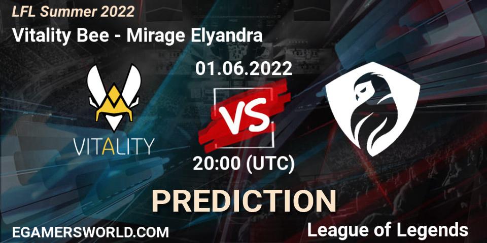 Vitality Bee - Mirage Elyandra: Maç tahminleri. 01.06.2022 at 20:00, LoL, LFL Summer 2022