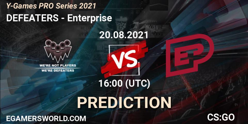 DEFEATERS - Enterprise: Maç tahminleri. 20.08.2021 at 16:00, Counter-Strike (CS2), Y-Games PRO Series 2021