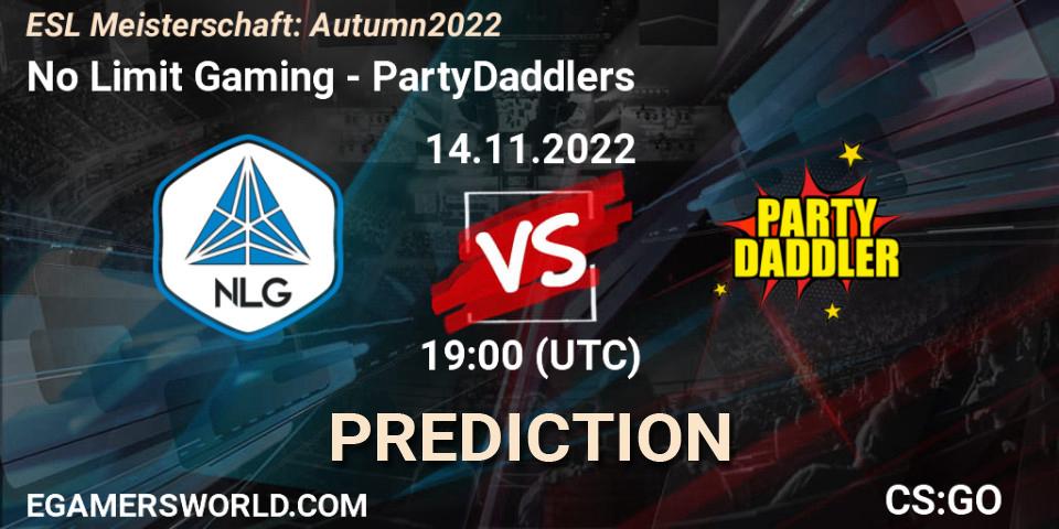 No Limit Gaming - PartyDaddlers: Maç tahminleri. 17.11.2022 at 19:00, Counter-Strike (CS2), ESL Meisterschaft: Autumn 2022