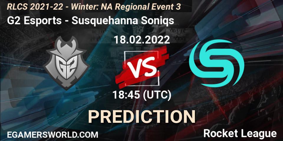 G2 Esports - Susquehanna Soniqs: Maç tahminleri. 18.02.2022 at 18:45, Rocket League, RLCS 2021-22 - Winter: NA Regional Event 3