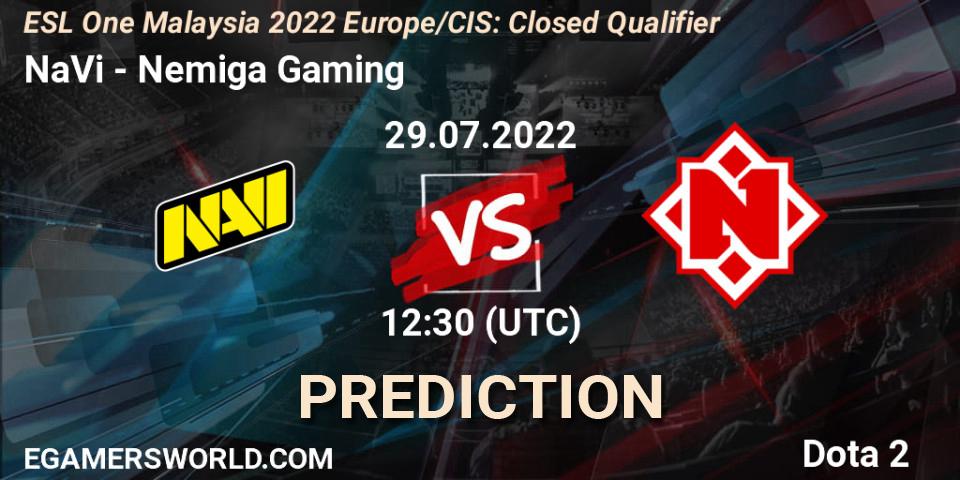 NaVi - Nemiga Gaming: Maç tahminleri. 29.07.2022 at 12:30, Dota 2, ESL One Malaysia 2022 Europe/CIS: Closed Qualifier