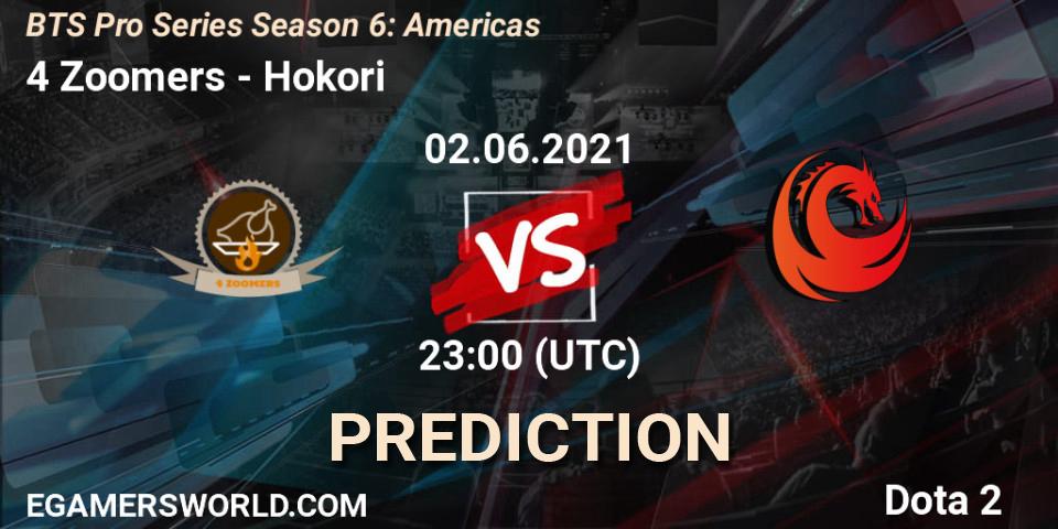 4 Zoomers - Hokori: Maç tahminleri. 02.06.2021 at 22:33, Dota 2, BTS Pro Series Season 6: Americas