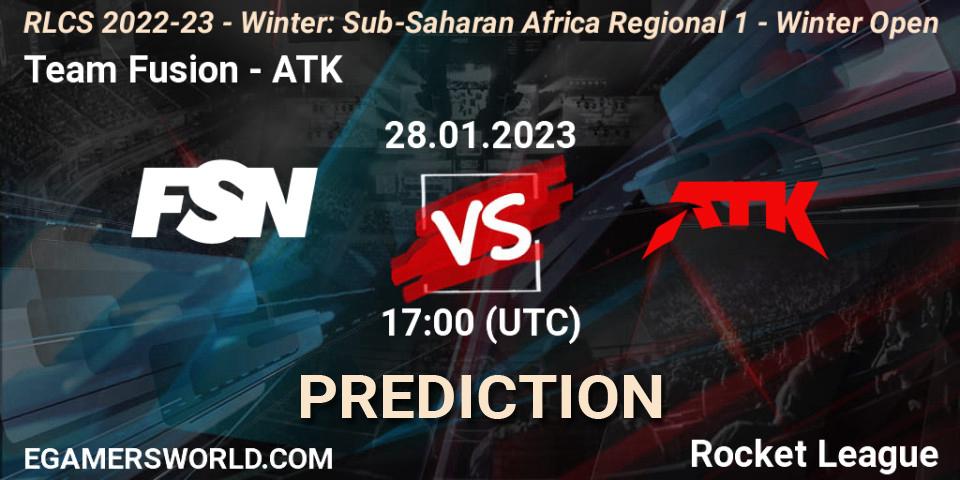 Team Fusion - ATK: Maç tahminleri. 28.01.23, Rocket League, RLCS 2022-23 - Winter: Sub-Saharan Africa Regional 1 - Winter Open