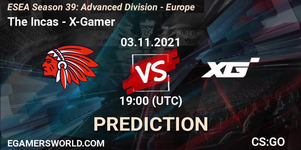 The Incas - X-Gamer: Maç tahminleri. 03.11.2021 at 19:00, Counter-Strike (CS2), ESEA Season 39: Advanced Division - Europe