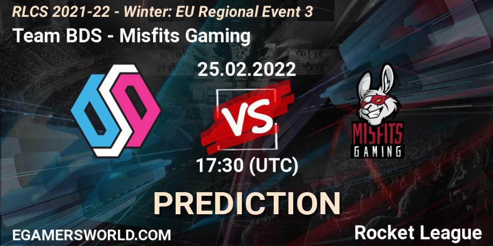 Team BDS - Misfits Gaming: Maç tahminleri. 25.02.2022 at 17:30, Rocket League, RLCS 2021-22 - Winter: EU Regional Event 3