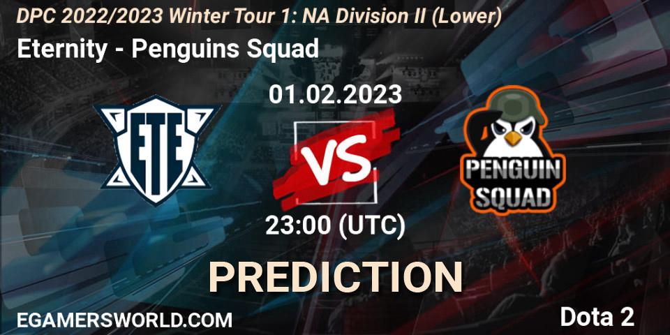 Eternity - Penguins Squad: Maç tahminleri. 01.02.23, Dota 2, DPC 2022/2023 Winter Tour 1: NA Division II (Lower)