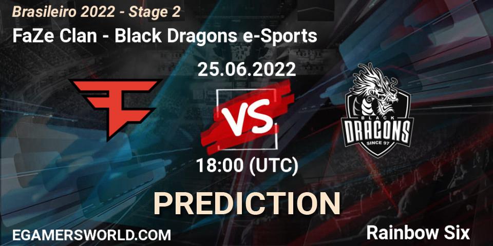 FaZe Clan - Black Dragons e-Sports: Maç tahminleri. 25.06.22, Rainbow Six, Brasileirão 2022 - Stage 2