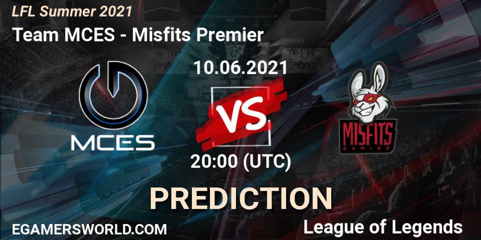 Team MCES - Misfits Premier: Maç tahminleri. 10.06.2021 at 20:00, LoL, LFL Summer 2021