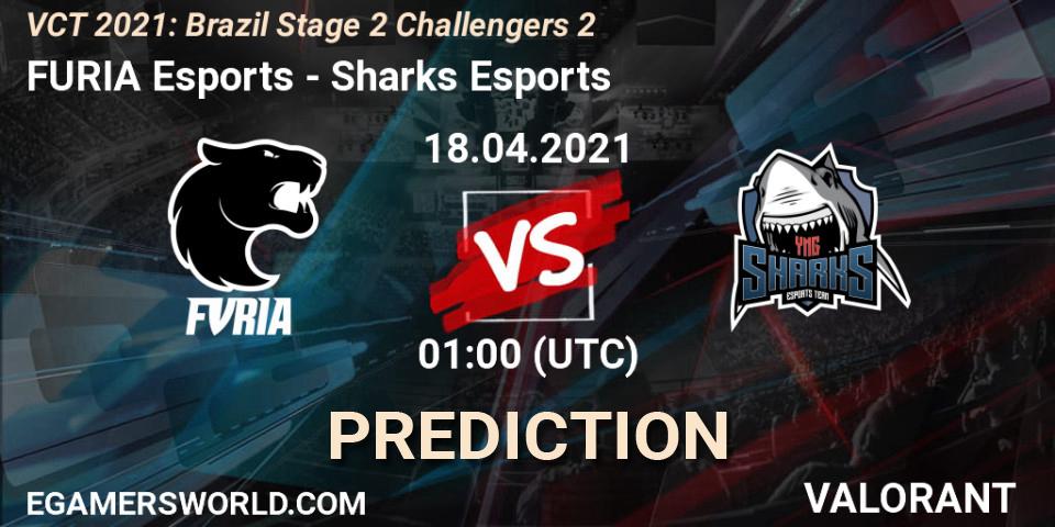 FURIA Esports - Sharks Esports: Maç tahminleri. 18.04.2021 at 01:00, VALORANT, VCT 2021: Brazil Stage 2 Challengers 2