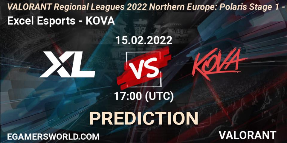 Excel Esports - KOVA: Maç tahminleri. 15.02.2022 at 17:00, VALORANT, VALORANT Regional Leagues 2022 Northern Europe: Polaris Stage 1 - Regular Season
