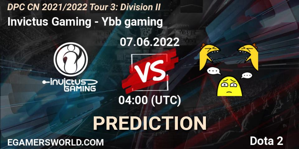 Invictus Gaming - Ybb gaming: Maç tahminleri. 07.06.2022 at 04:03, Dota 2, DPC CN 2021/2022 Tour 3: Division II