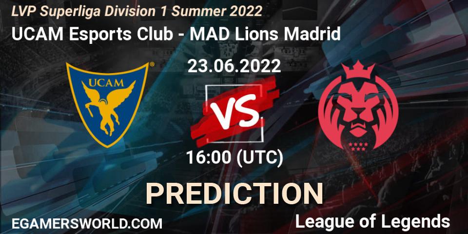 UCAM Esports Club - MAD Lions Madrid: Maç tahminleri. 23.06.2022 at 16:00, LoL, LVP Superliga Division 1 Summer 2022
