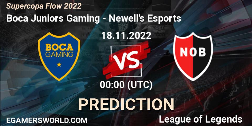 Boca Juniors Gaming - Newell's Esports: Maç tahminleri. 18.11.2022 at 00:00, LoL, Supercopa Flow 2022