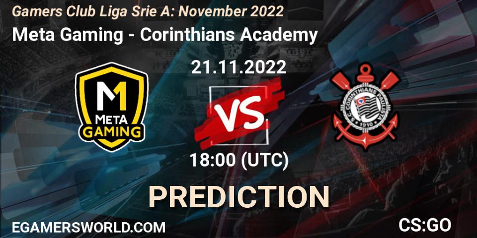Meta Gaming Brasil - Corinthians Academy: Maç tahminleri. 21.11.2022 at 18:00, Counter-Strike (CS2), Gamers Club Liga Série A: November 2022
