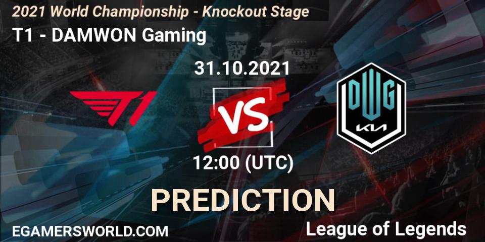 T1 - DAMWON Gaming: Maç tahminleri. 30.10.2021 at 12:00, LoL, 2021 World Championship - Knockout Stage