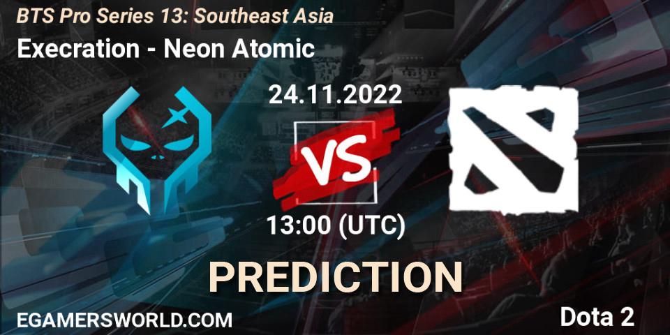 Execration - Neon Atomic: Maç tahminleri. 24.11.22, Dota 2, BTS Pro Series 13: Southeast Asia