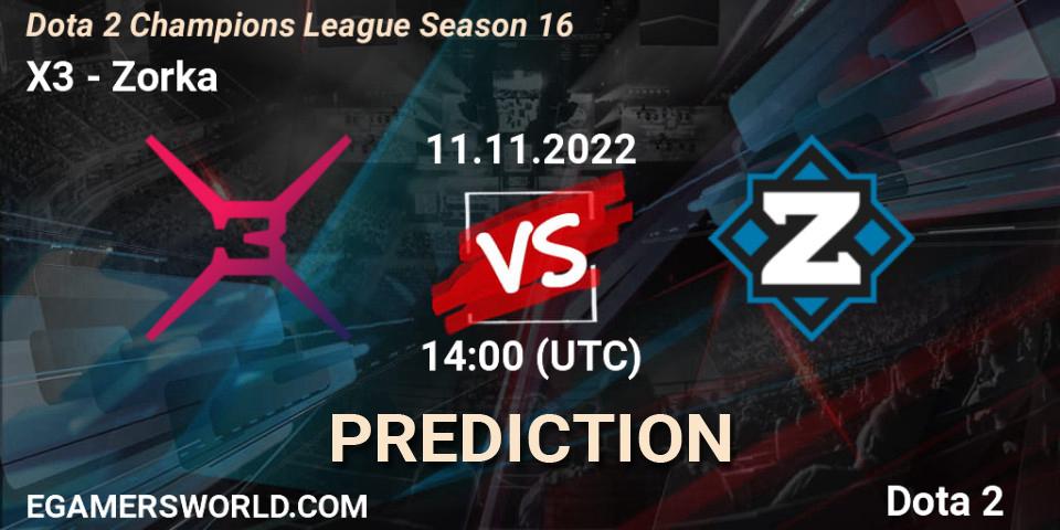 X3 - Cyber Union: Maç tahminleri. 11.11.2022 at 14:02, Dota 2, Dota 2 Champions League Season 16