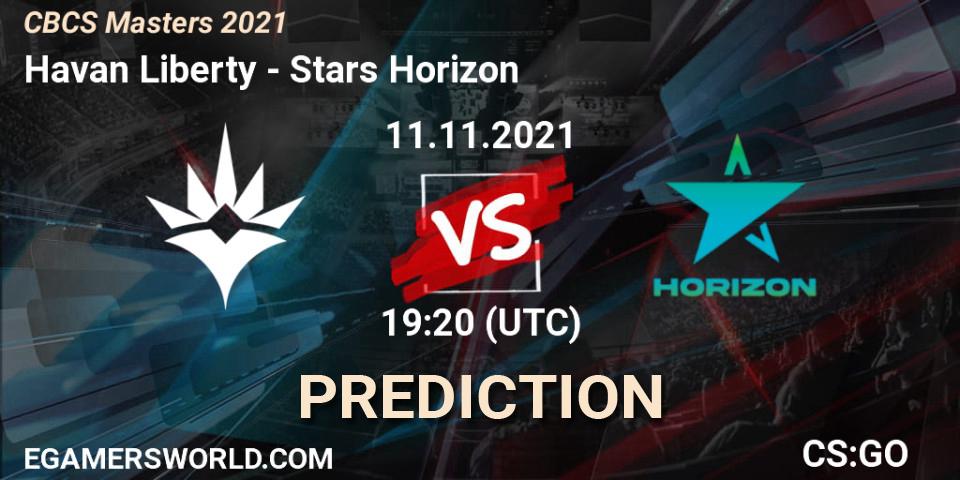 Havan Liberty - Stars Horizon: Maç tahminleri. 11.11.2021 at 19:20, Counter-Strike (CS2), CBCS Masters 2021