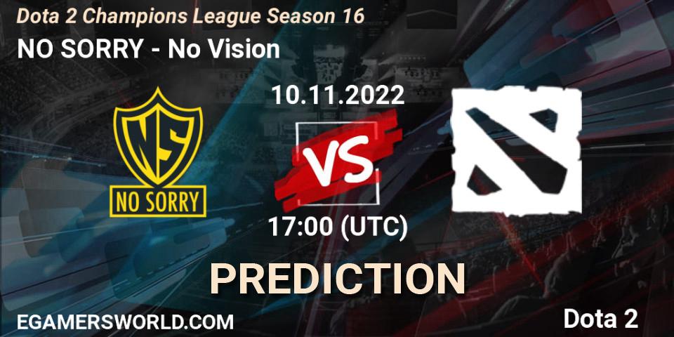NO SORRY - No Vision: Maç tahminleri. 10.11.2022 at 17:08, Dota 2, Dota 2 Champions League Season 16