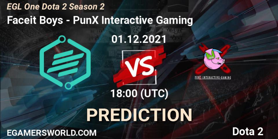 Faceit Boys - PunX Interactive Gaming: Maç tahminleri. 02.12.2021 at 18:03, Dota 2, EGL One Dota 2 Season 2
