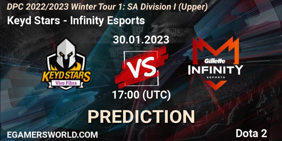 Keyd Stars - Infinity Esports: Maç tahminleri. 30.01.23, Dota 2, DPC 2022/2023 Winter Tour 1: SA Division I (Upper) 