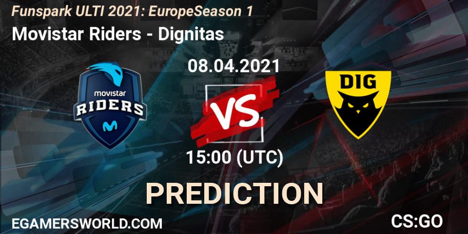 Movistar Riders - Dignitas: Maç tahminleri. 08.04.2021 at 12:45, Counter-Strike (CS2), Funspark ULTI 2021: Europe Season 1