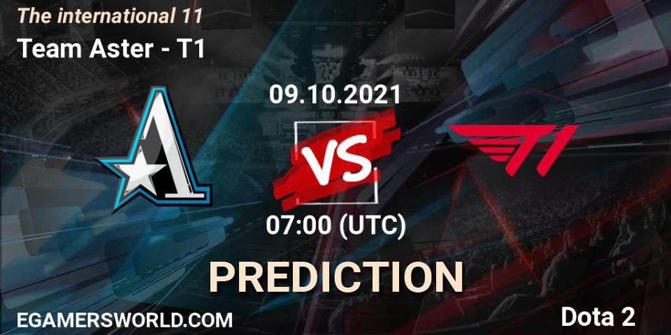 Team Aster - T1: Maç tahminleri. 09.10.2021 at 07:00, Dota 2, The Internationa 2021