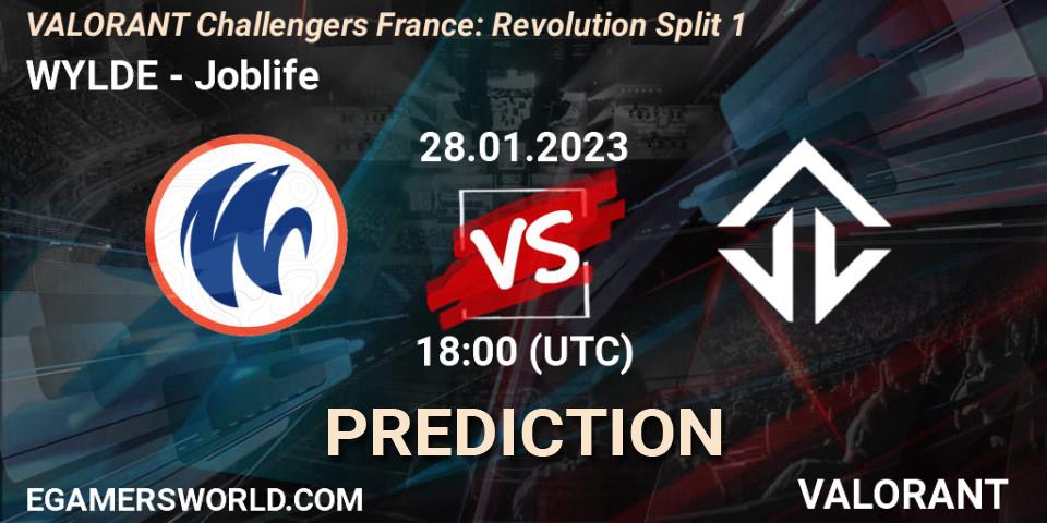 WYLDE - Joblife: Maç tahminleri. 28.01.23, VALORANT, VALORANT Challengers 2023 France: Revolution Split 1