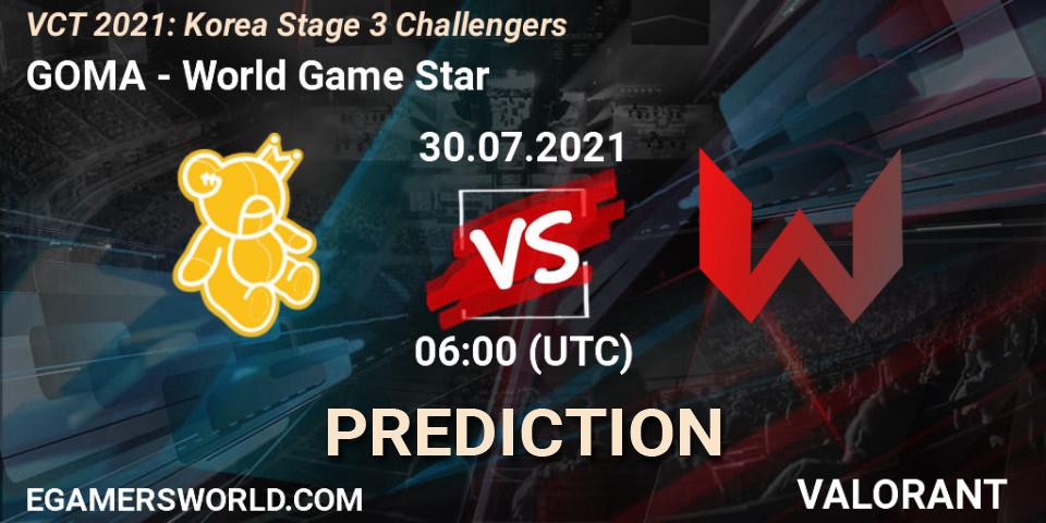 GOMA - World Game Star: Maç tahminleri. 30.07.2021 at 06:00, VALORANT, VCT 2021: Korea Stage 3 Challengers