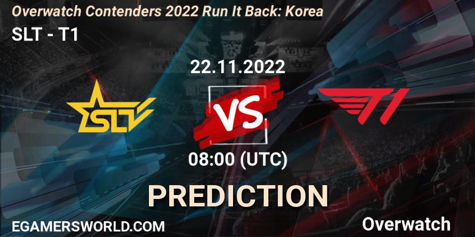 SLT - T1: Maç tahminleri. 22.11.2022 at 08:00, Overwatch, Overwatch Contenders 2022 Run It Back: Korea