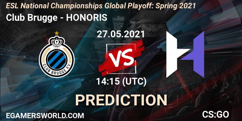 Club Brugge - HONORIS: Maç tahminleri. 27.05.2021 at 14:20, Counter-Strike (CS2), ESL National Championships Global Playoff: Spring 2021