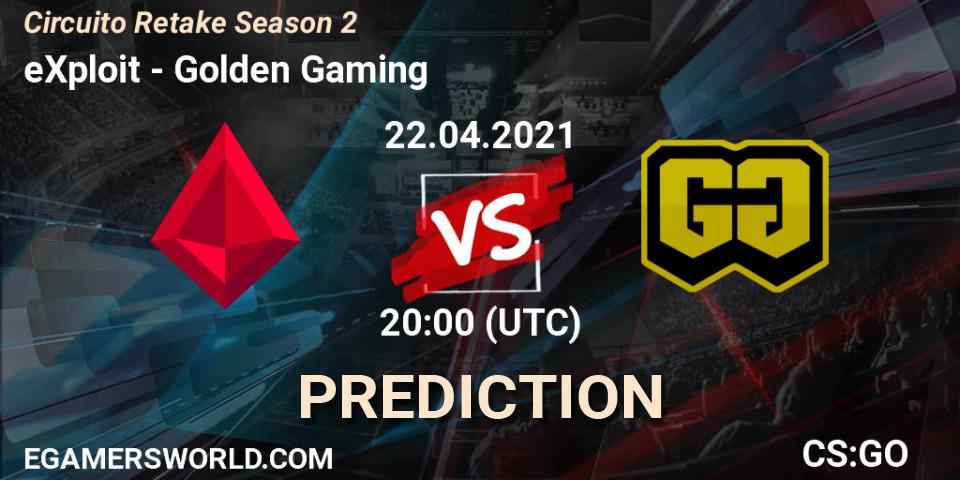 eXploit - Golden Gaming: Maç tahminleri. 22.04.2021 at 20:00, Counter-Strike (CS2), Circuito Retake Season 2