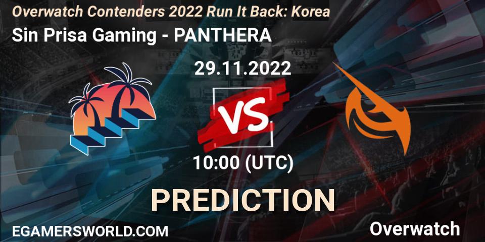Sin Prisa Gaming - PANTHERA: Maç tahminleri. 29.11.2022 at 10:00, Overwatch, Overwatch Contenders 2022 Run It Back: Korea