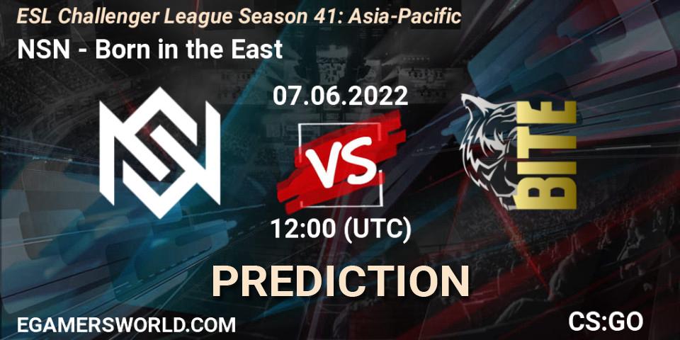 NSN - Born in the East: Maç tahminleri. 07.06.2022 at 12:00, Counter-Strike (CS2), ESL Challenger League Season 41: Asia-Pacific