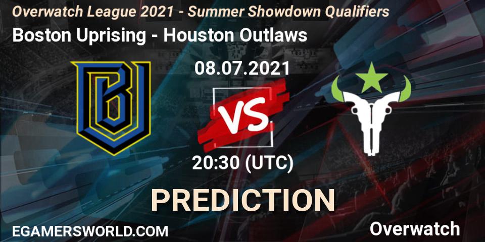 Boston Uprising - Houston Outlaws: Maç tahminleri. 08.07.21, Overwatch, Overwatch League 2021 - Summer Showdown Qualifiers