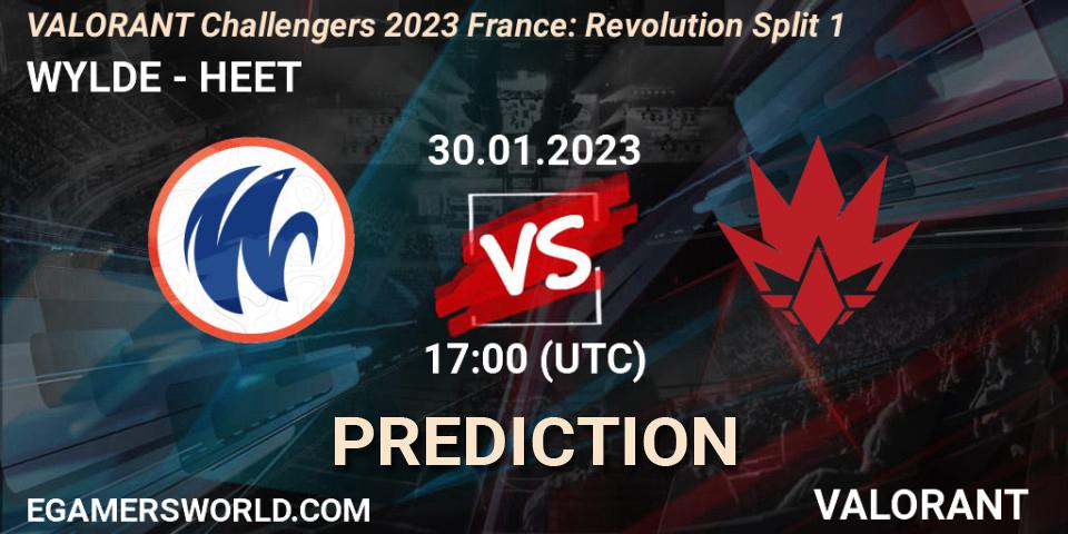 WYLDE - HEET: Maç tahminleri. 30.01.23, VALORANT, VALORANT Challengers 2023 France: Revolution Split 1