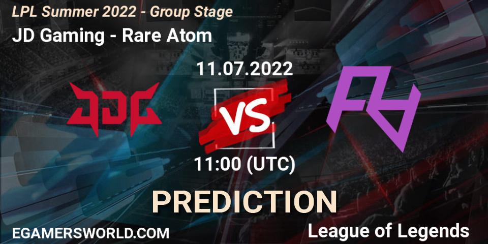 JD Gaming - Rare Atom: Maç tahminleri. 11.07.2022 at 11:00, LoL, LPL Summer 2022 - Group Stage